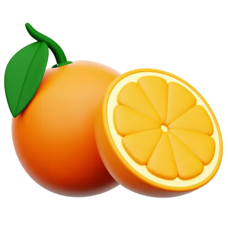 Laranja  3D Icon