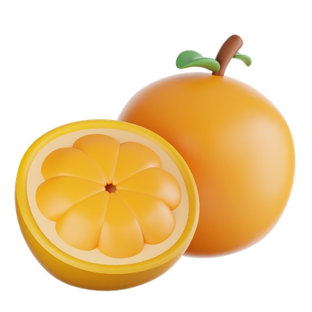 Laranja  3D Icon