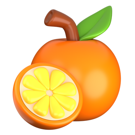 Laranja  3D Icon