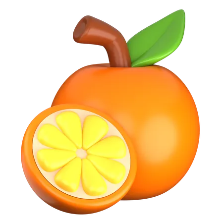 Laranja  3D Icon