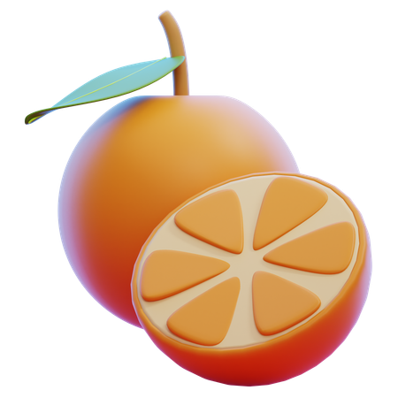 Laranja  3D Icon