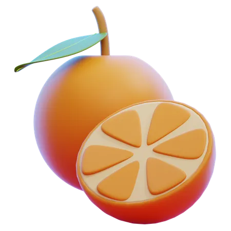 Laranja  3D Icon