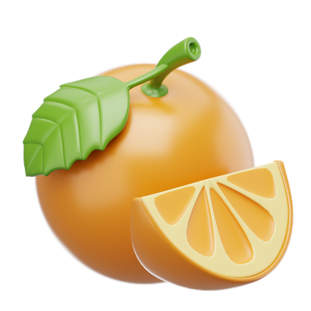 Laranja  3D Icon