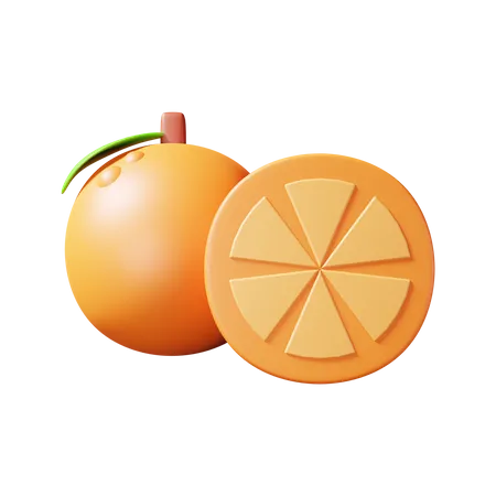 Laranja  3D Illustration