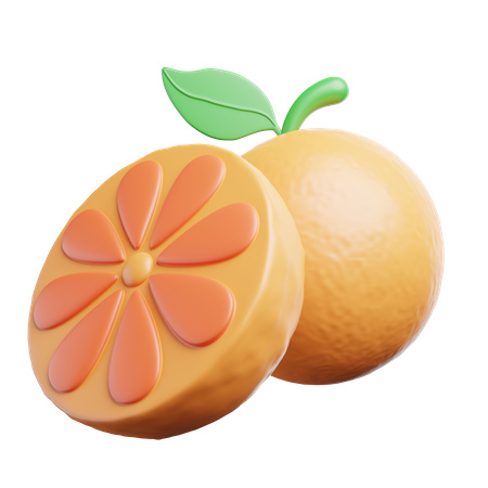 Laranja  3D Illustration