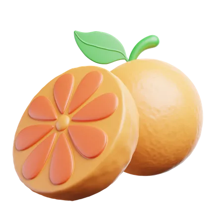 Laranja  3D Illustration