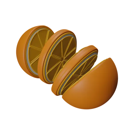 Laranja  3D Icon