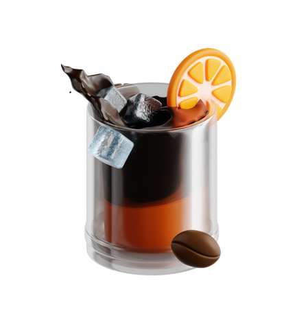 Café expresso laranja  3D Icon