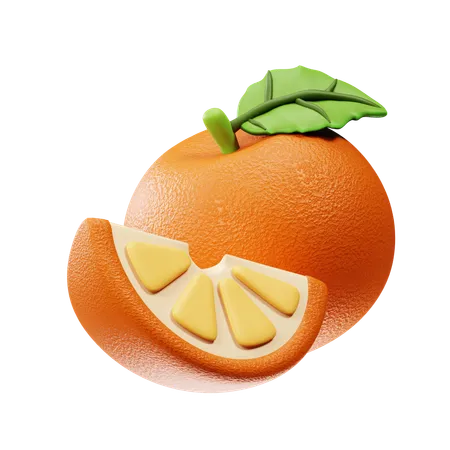 Laranja fresca  3D Icon