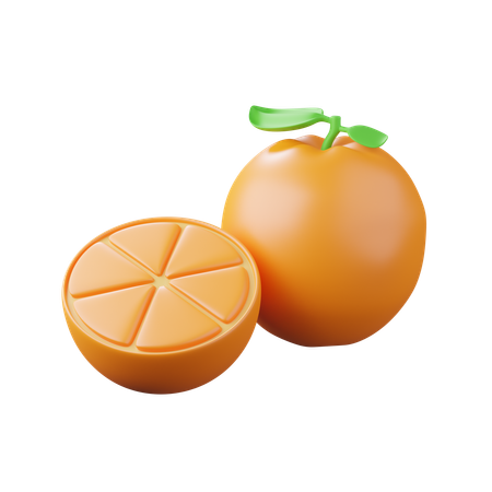 Fruta laranja  3D Icon