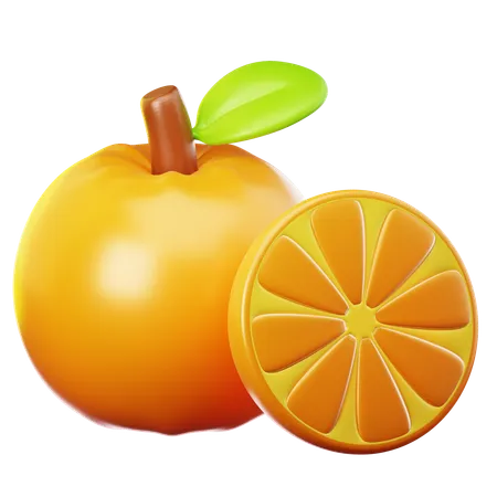 Fruta laranja  3D Icon