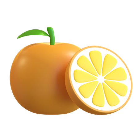 Fruta laranja  3D Illustration