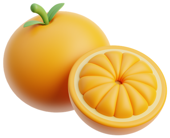 Fruta laranja  3D Icon