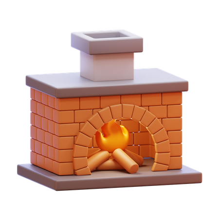 Lareira  3D Icon