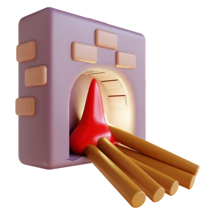 Lareira  3D Icon