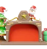 Lareira com Papai Noel