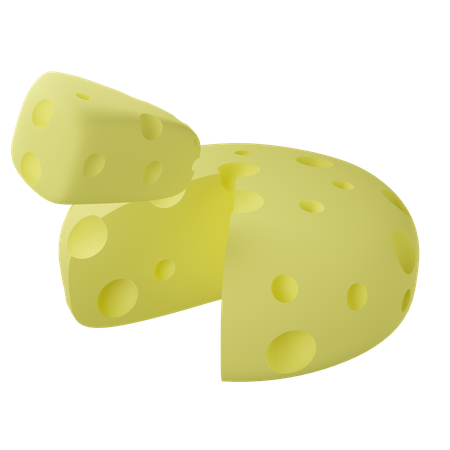 Large Cheese  3D Illustration