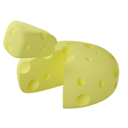 Large Cheese 3D Illustration