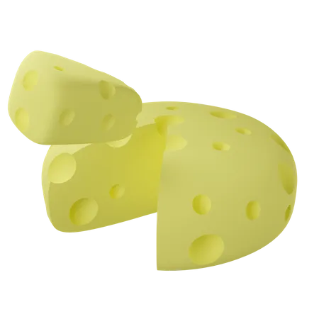 Large Cheese  3D Illustration