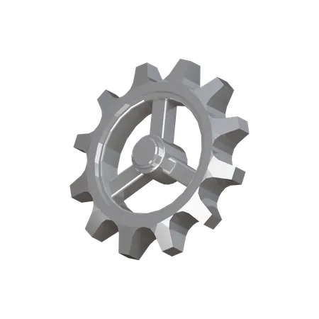 Large Gear 3 D Icon 3D Icon