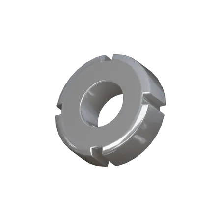 Large Lock Nut 3 D Icon 3D Icon
