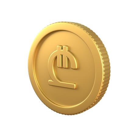 Lari Gold Coin  3D Icon
