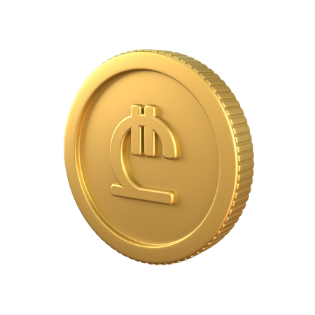 Pièce d'or lari  3D Icon