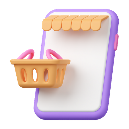 Las compras en línea  3D Icon