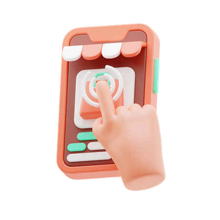 Las compras en línea  3D Icon