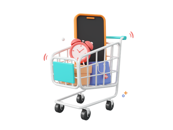 Las compras en línea  3D Icon
