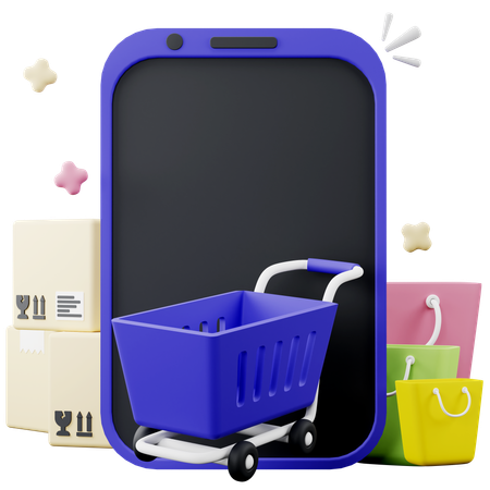 Las compras en línea  3D Icon