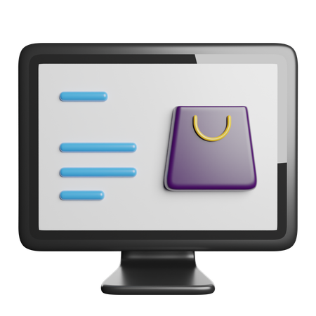 Las compras en línea  3D Icon