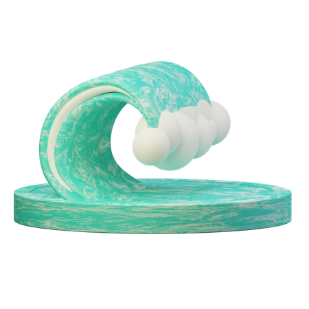 Las olas del mar  3D Icon