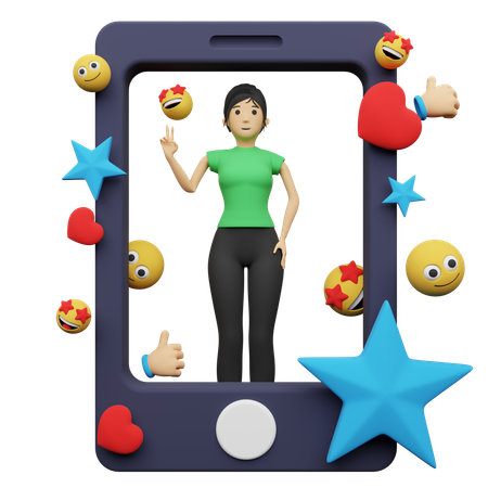 Las redes sociales influyen en las personas  3D Icon