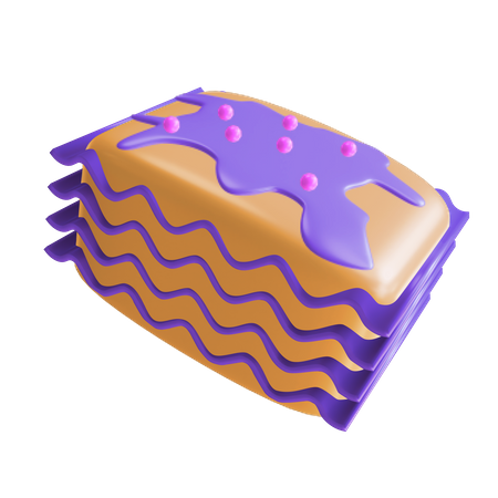 Lasagna 3D Illustration