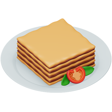 Lasagna  3D Icon