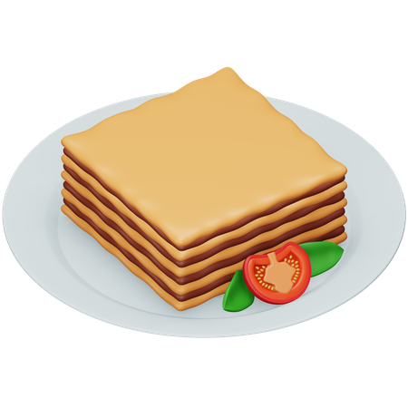 Lasagna 3D Icon