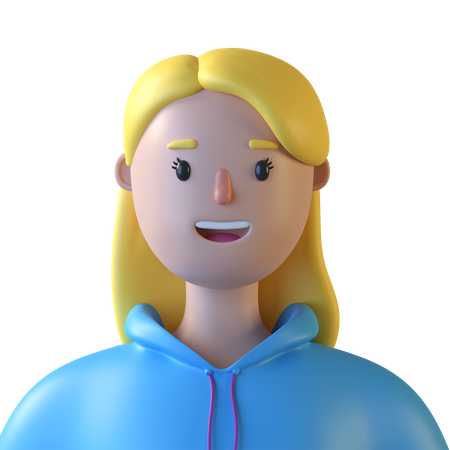 Junges Mädchen  3D Icon