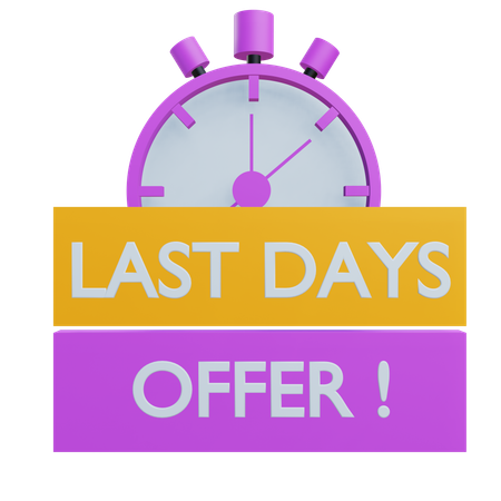 Last days offer  3D Icon