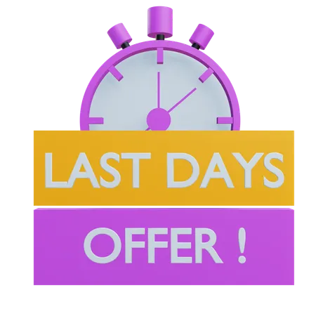 Last days offer  3D Icon