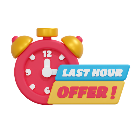 Last Hour Offer  3D Icon