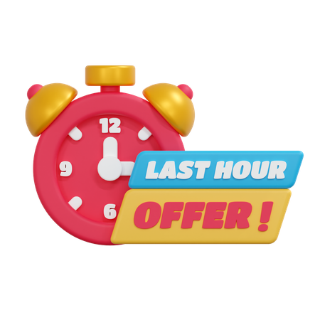 Last Hour Offer  3D Icon