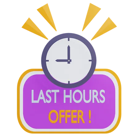 Last hours offer  3D Icon