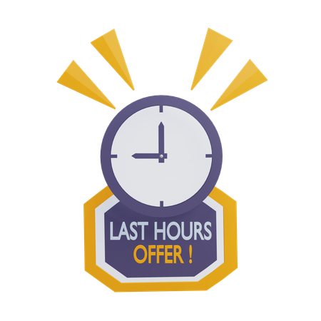 Last hours offer  3D Icon