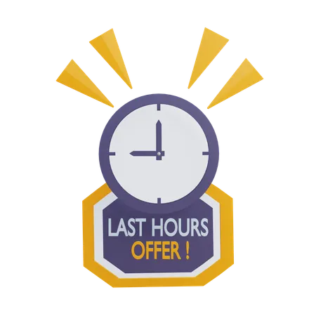 Last hours offer  3D Icon