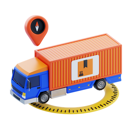 Last Mile Delivery  3D Icon