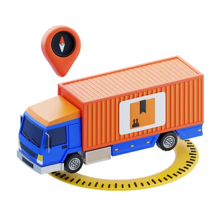 Last Mile Delivery  3D Icon