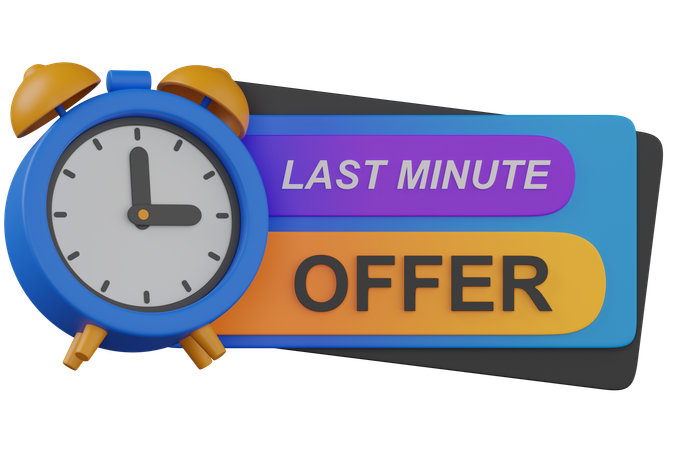 Last minute offer  3D Icon