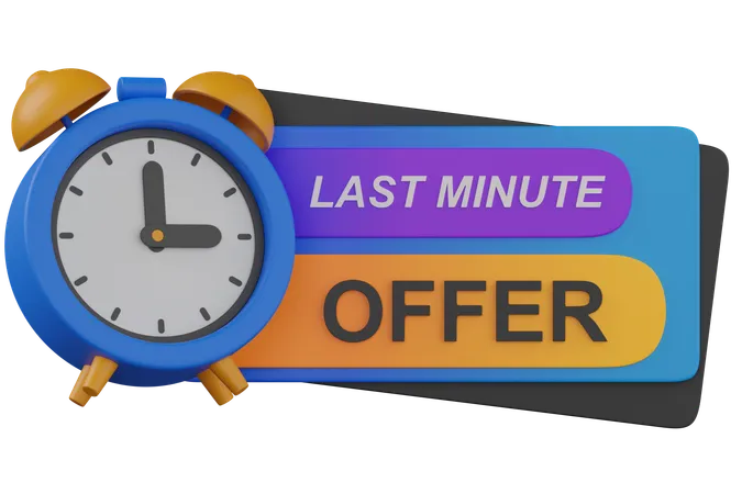 Last minute offer  3D Icon