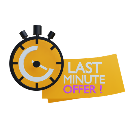 Last minutes offer  3D Icon